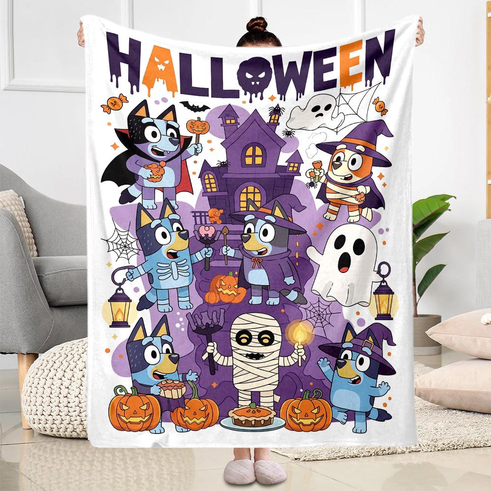 Halloween Night Adventure Blanket Warmthful Decor Suitable for Sofa Office Chair Seaside for All Seasons Modern Perfect Gift for Relatives and Friends