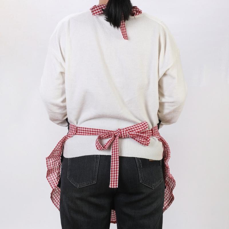 Fashion Bowknot Apron Adjustable Kitchen Cooking Aprons Women's Cake Apron with Pockets Halloween Mother's Day Gifts