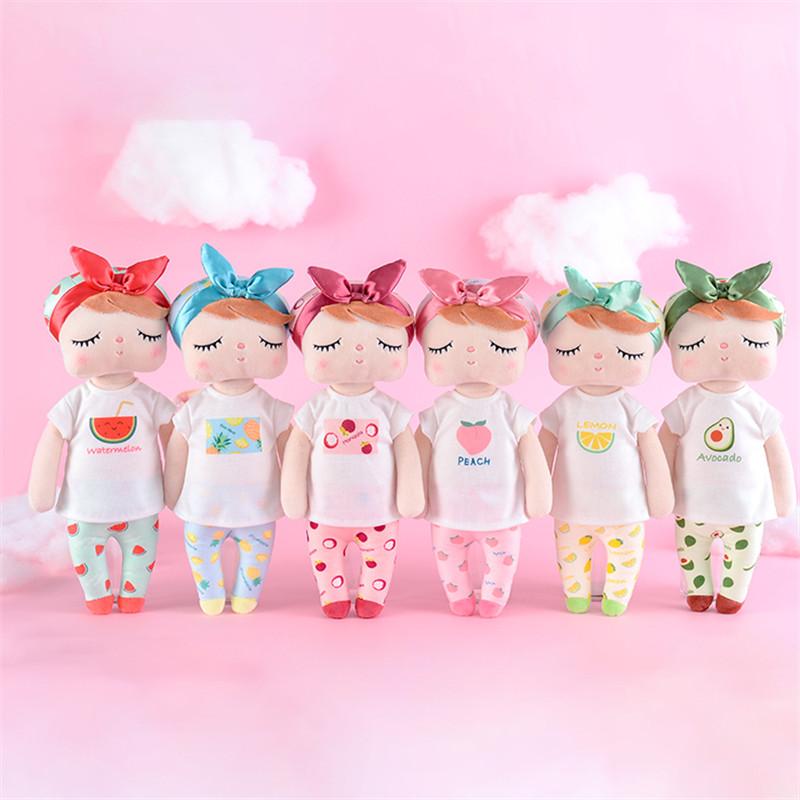 Metoo Angela Ctue Fruits Princess Plush DollWatermelon Lemon Peach ToysBaby Kids Holiday Gifts