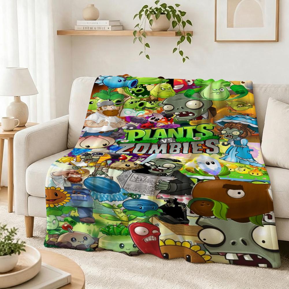 Plants Vs Zombies Game Blanket Sofa Blanket Home Decor Air Conditioning Blanket Nap Blanket Machine Washable