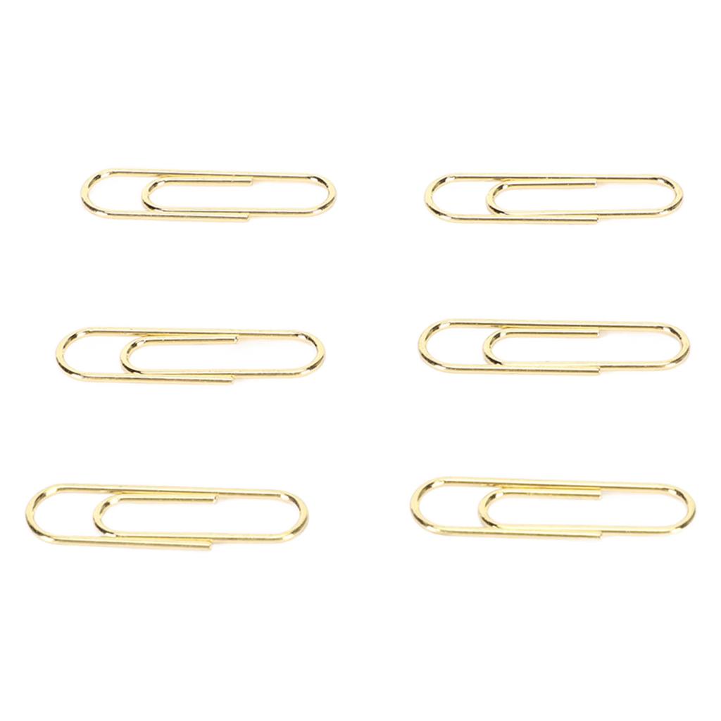 1.1in 100pcs Paper Clips Rust Prevention Increased Slip Resistance Portable Metallic Paper Clips for   Daily Use