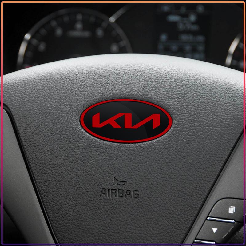 1Pcs ABS Car Steering Wheel Center Emblem Sticker Accessories For KIA Ceed Sportage Rio K5 K6 K7 K8 Optima Cerato Proceed Venga Sedona Forte