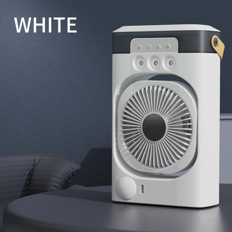 Rechargeable Air Conditioning Portable Desktop Cooling Fan with 3 Speed Suitable for Office and Bedroom Dormitory
