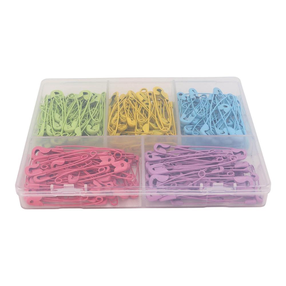650Pcs Steel wire 4 Sizes Assorted Safety Pins Handmade DIY craft decoration Light green