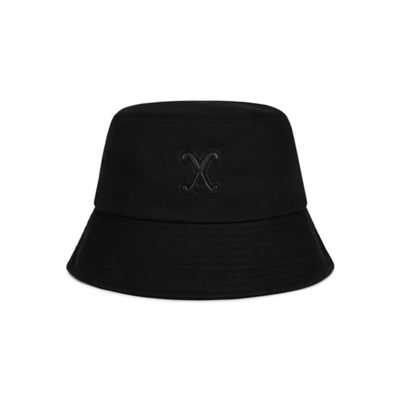 VARZAR VA Curved Patch Bucket Hat Black