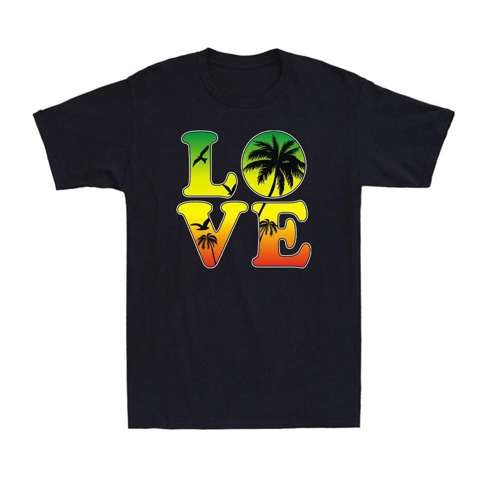 Love Jamaica Rasta Colorful Jamaican Pride Rastafari Men s Short Sleeve T-Shirt XL