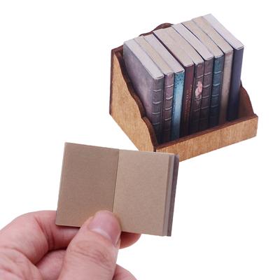 Lot de 10 mini-livres rétro pour maison de poupée 1/12, modèle de maison de poupée, salle d'étude, décoration, jouets, accessoires de construction de micro-scènes