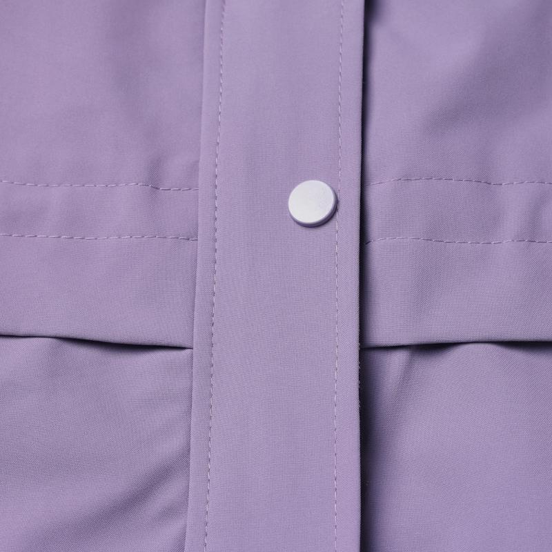 Women's Plus Size Casual Hooded Coat – Plaid Trim Hood Windproof Jacket (Sizes 3XL-7XL) for Middle-Aged Women