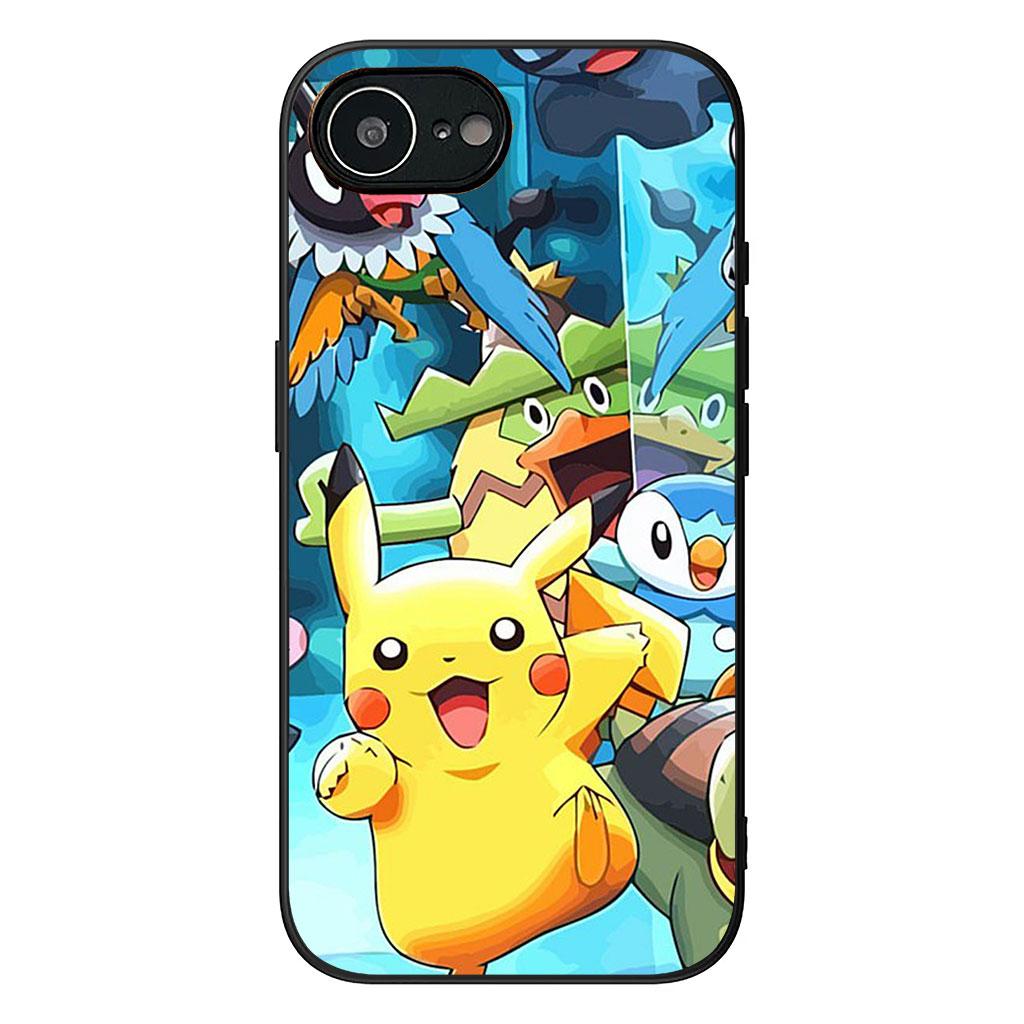 Cover for Apple iPhone 17 16 11 Pro XS Max XR 6 7 8 Plus 16E SE 2020 Air 5 SE2 Phone Case Cute P-Pokemons Cartoon P-Pikachus
