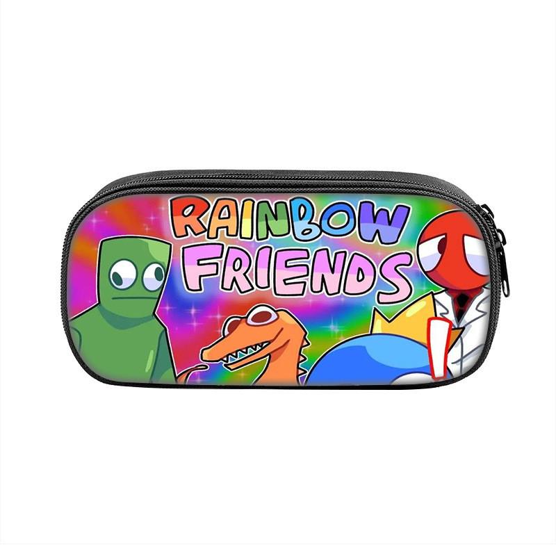 

Rainbow Friends Student Pencil Case Large Capacity Nylon Stationery Organizer For School Use Style 1