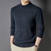 Yiliteng Men's 100% Wool Round Neck Pullover Sweater