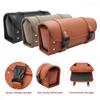 Retro Motorcycle Saddle Bags Black/Brown Leather Motorbike Side Tool Tail Bag PU Luggage Borsello Moto for Harley Universal