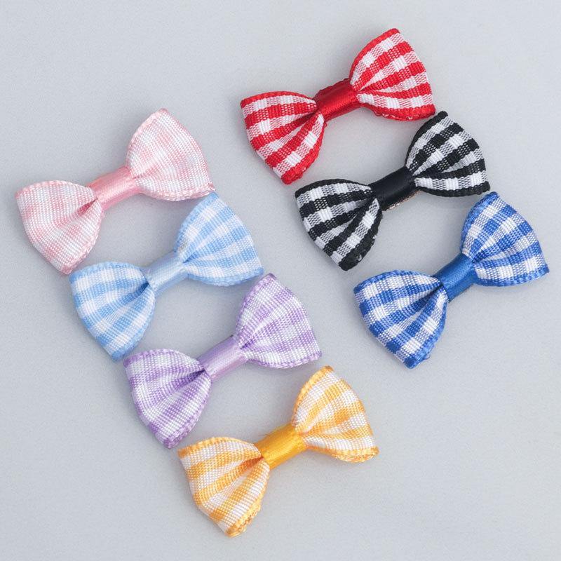 Polyester Plaid Mini Bow Tie Diy Pet Clothing Shoes Decorative Accessories Hair Accessories Hairpin Accessories