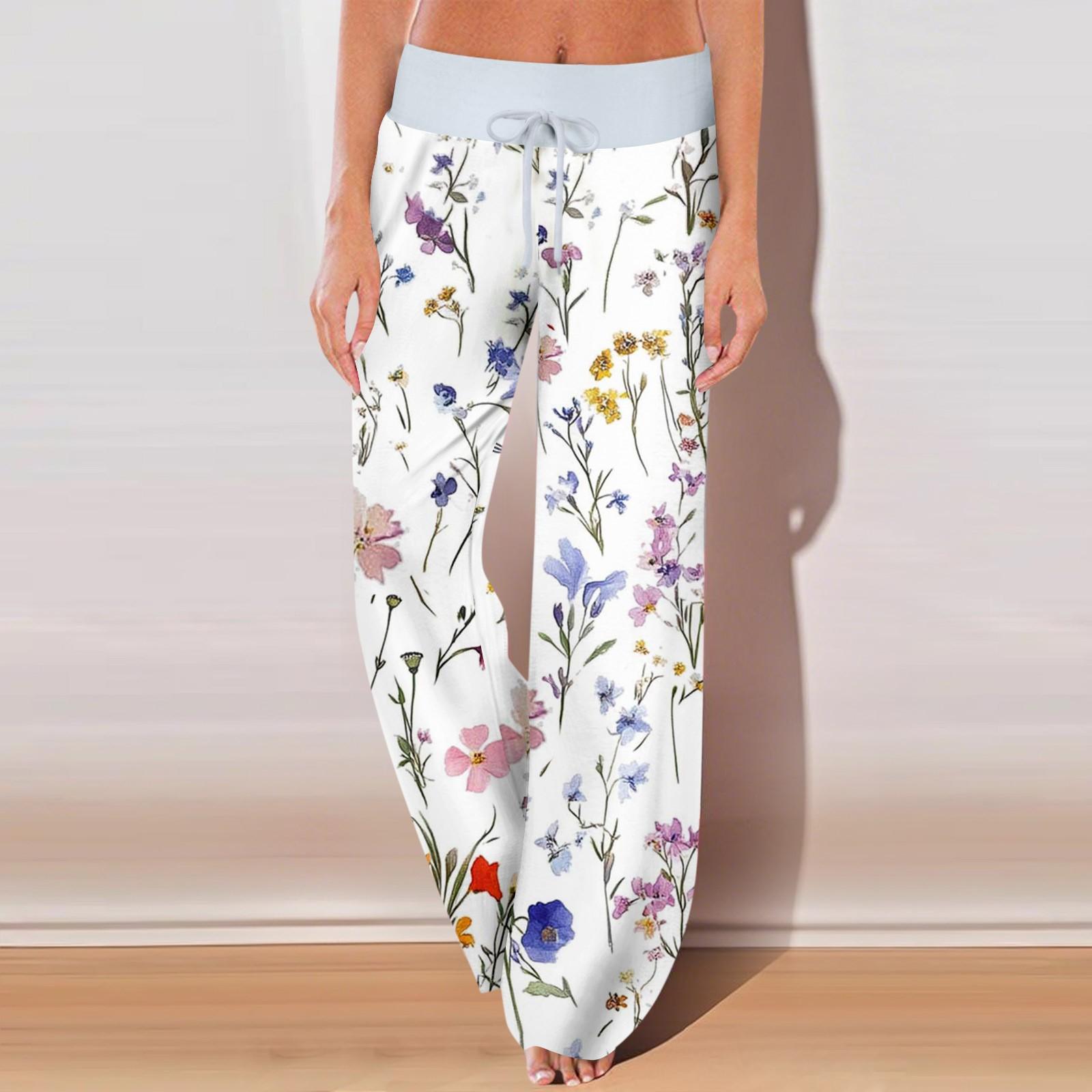 

Женские повседневные спортивные брюки с винтажным принтом, пижамные брюки с карманами XL жёлтый