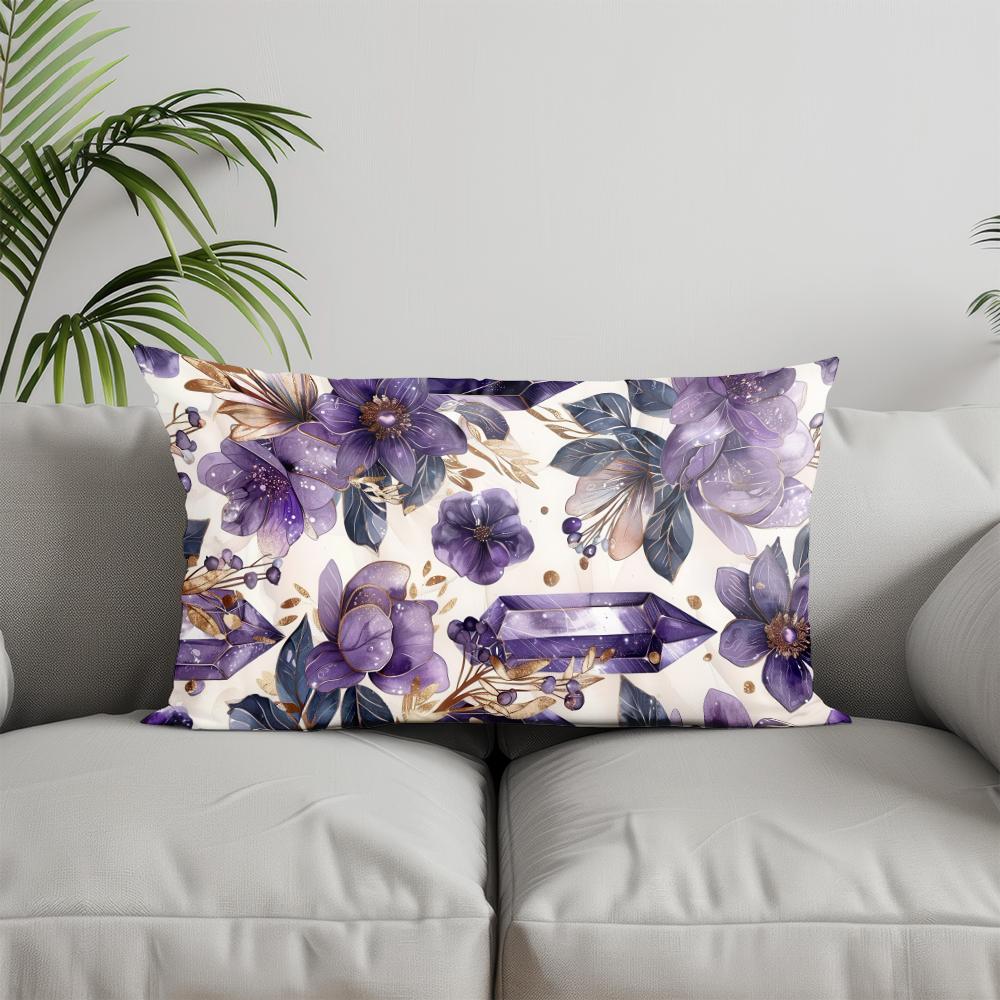 Home Decor Sunflowers & Bees Pillow Cover Suitable For Sofa Bedroom Car Pillow Cover Cushion Rectangular Back Cushion