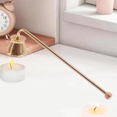 Luxury Bell-shape Candle Snuffer 18cm Handle Gold/Black/Silver Fire Extinguisher Metal Wick Cover Home