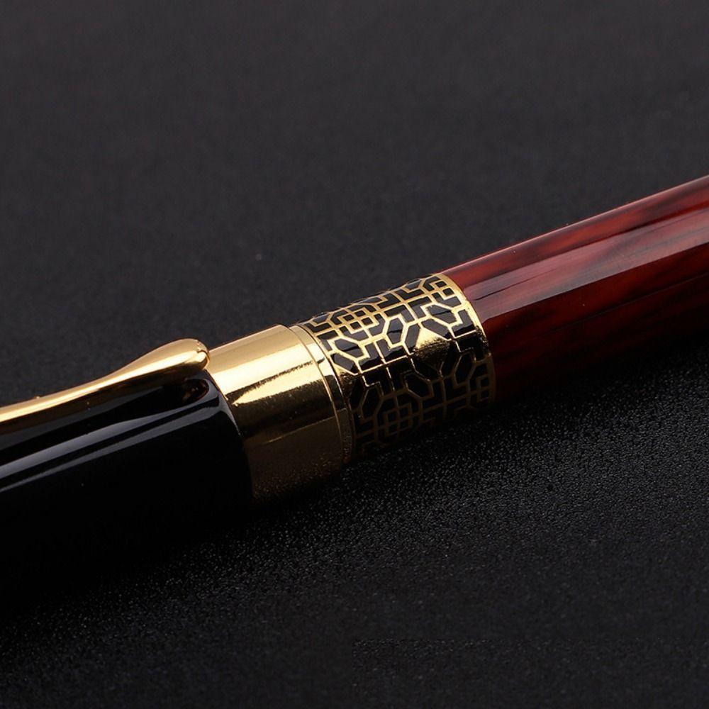 Luxury Metal Ballpoint Pen Business Signature Fountain Pen Student Gift Writing Tools Blue/Black Ink Gel Pen for School Office