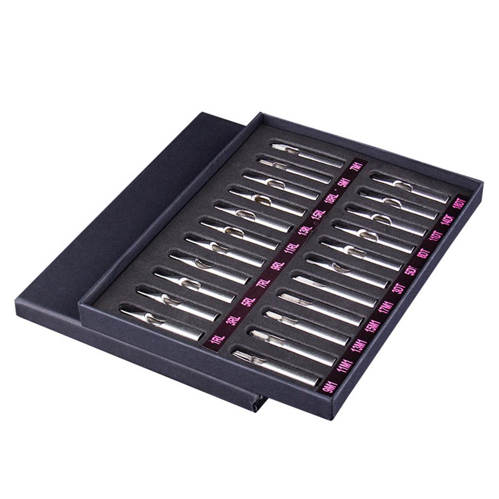 22PCS Edelstahl Tattoo Düsenspitzen Set RL M1 DT Gemischte Einweg Tattoo Tipps Tattoo Maschine