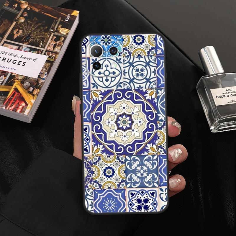 Moroccan Tile Case For Xiaomi 14T Pro 11T 12T 13T 13 14 15 Ultra POCO X7 Pro X3 X5 X6 M6 F5 F6 Pro Cover