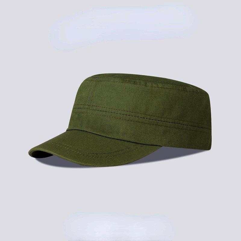 Peaked Cap Men's Spring Summer Autumn Baseball Visor Flat Top Hat Military Training Sun Hat Outdoor Travel Tide