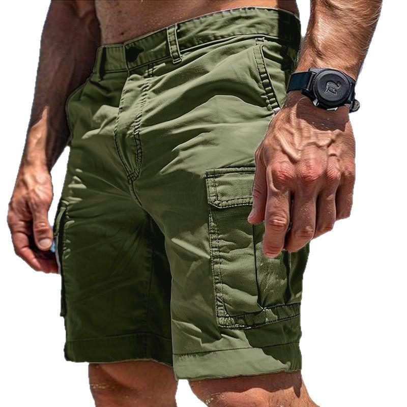 Summer 2025 Men's Multi-Pocket Workwear & Beach Shorts - European & American Style