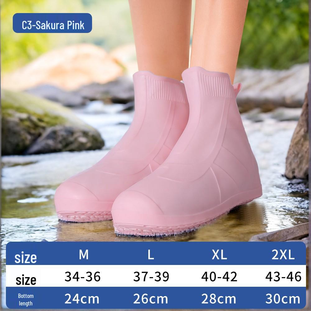 Copriscarpe in Silicone Antipioggia Impermeabili Antiscivolo - Durevoli, Riutilizzabili, Protezione Alta per Donna, Uomo e Bambini.