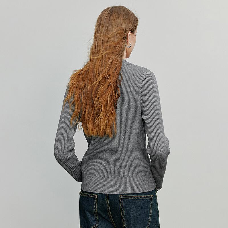 Cardigan zippé côtelé slim pour femme