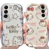 Hello Kitty Case for Samsung Galaxy S24 S23 S22 S21 Ultra Plus S20 FE A73 A72 A71 A55 A54 5G A53 A52 A51 4G A50S A50 Soft Cover