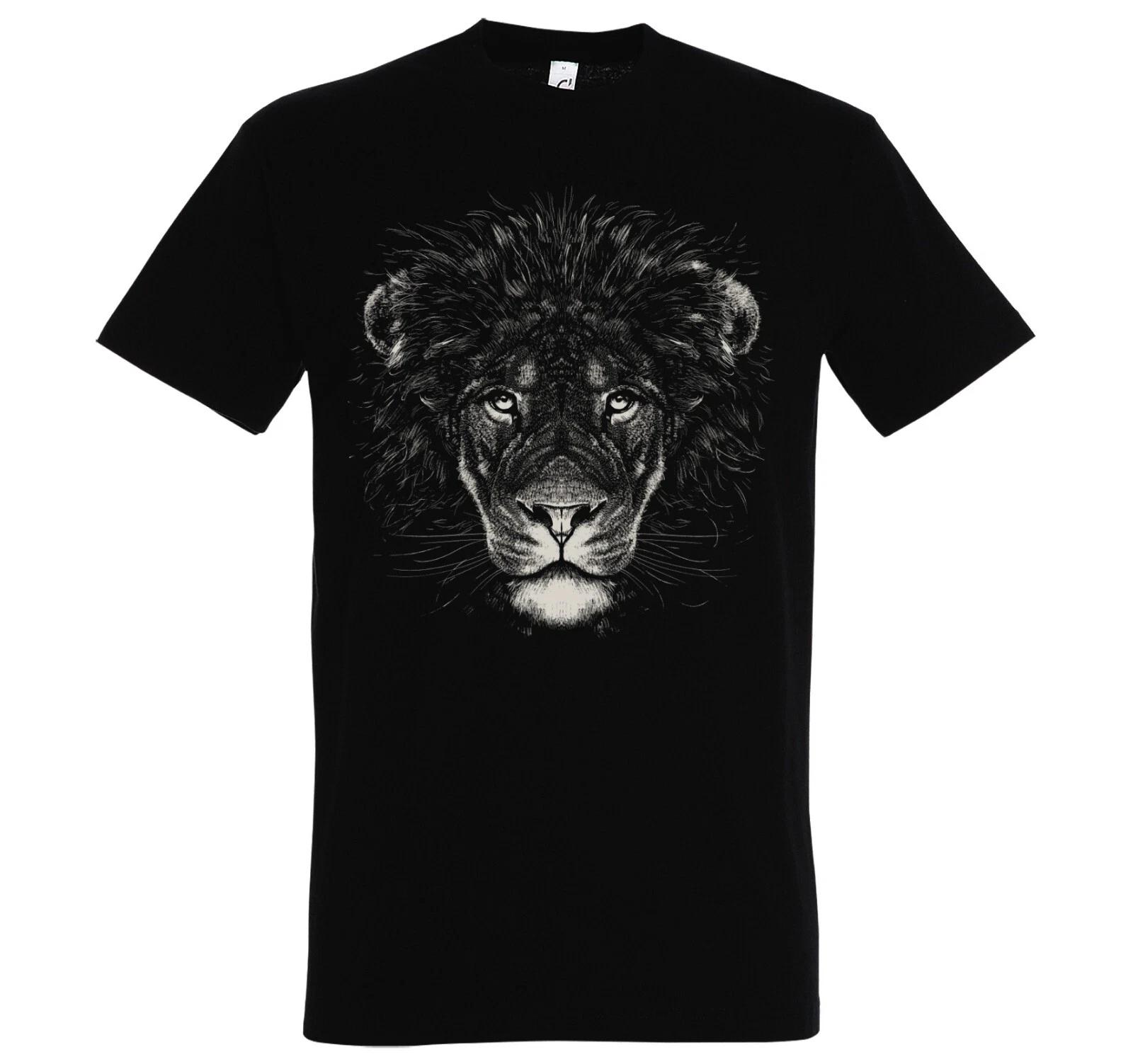 Youth Designz Lion Mens T-Shirt Logo Print Funny Animals 4XL
