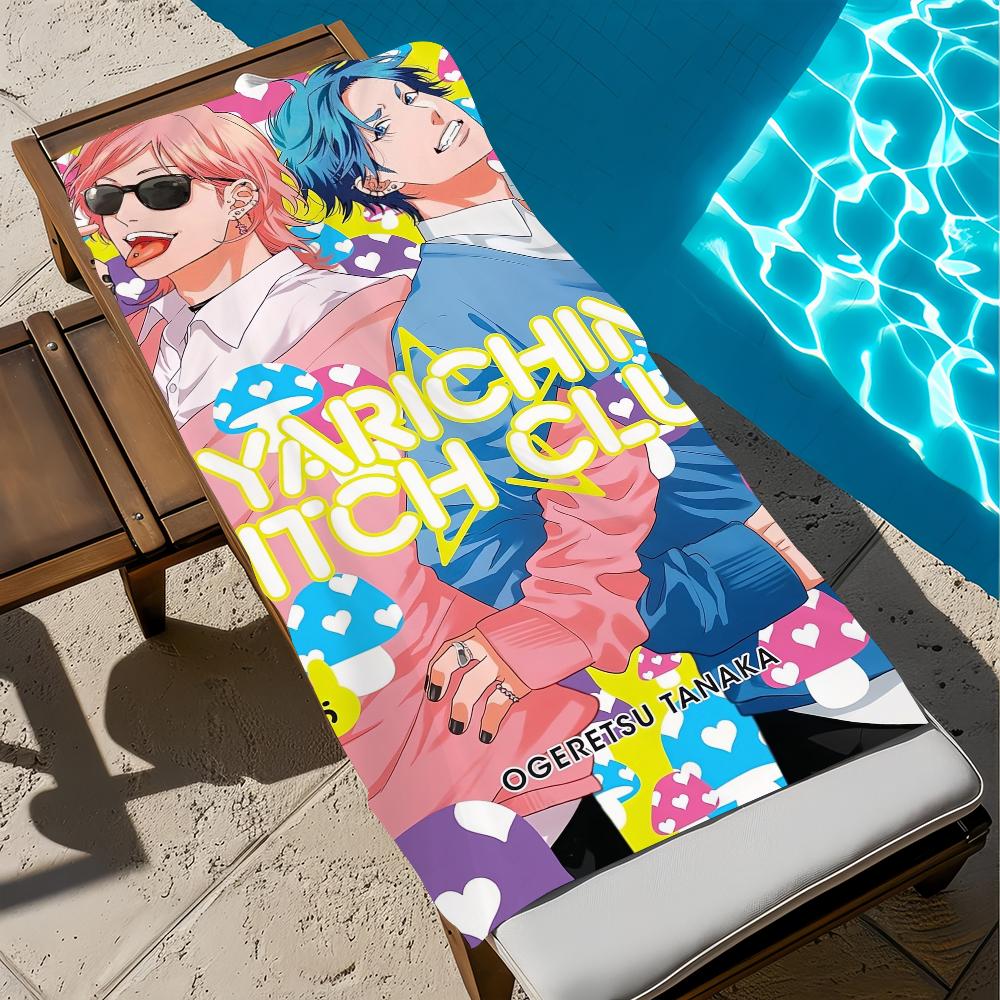 Y-yarichins anime cute B-bitch Clubs Towel Beach Quick Dry Soft Pool Towels Gift for Travel Gym Shower Camping sports