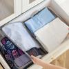 4pcs/set Printed Packing Cubes Foldable Travel Packing Organizer Compression Storage Bag  Underwear