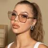 Oversized Sunglasses For Women Cat Eye Gradient  Eyewear Vintage Alloy Frame Rivet Cateye Sun Glasses Female Elegant Shades