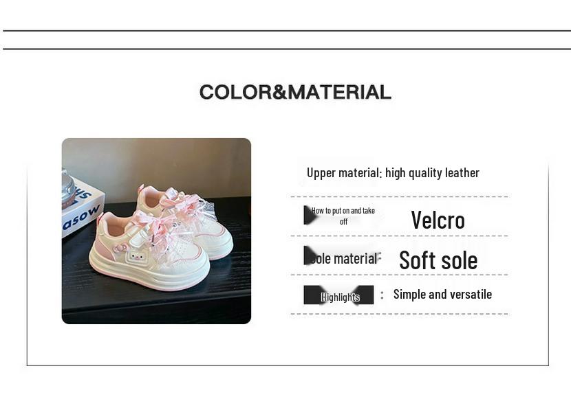 Sweet Soft Sole Girls' Princess & Sports Low-Top Non-Slip Shoes - Spring/Autumn 2026