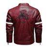 New Men's Leather Clothes Machine : Men's Fashion Embroidery Colored Leather Jacket And Men's Coat