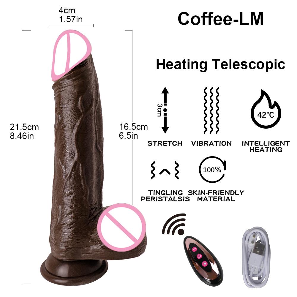 Realistic Dildos Vibrator for Women Sex Toys Heating Big Cock Remote Control Penis Telescopic Vibrators Anal Female Stimulation