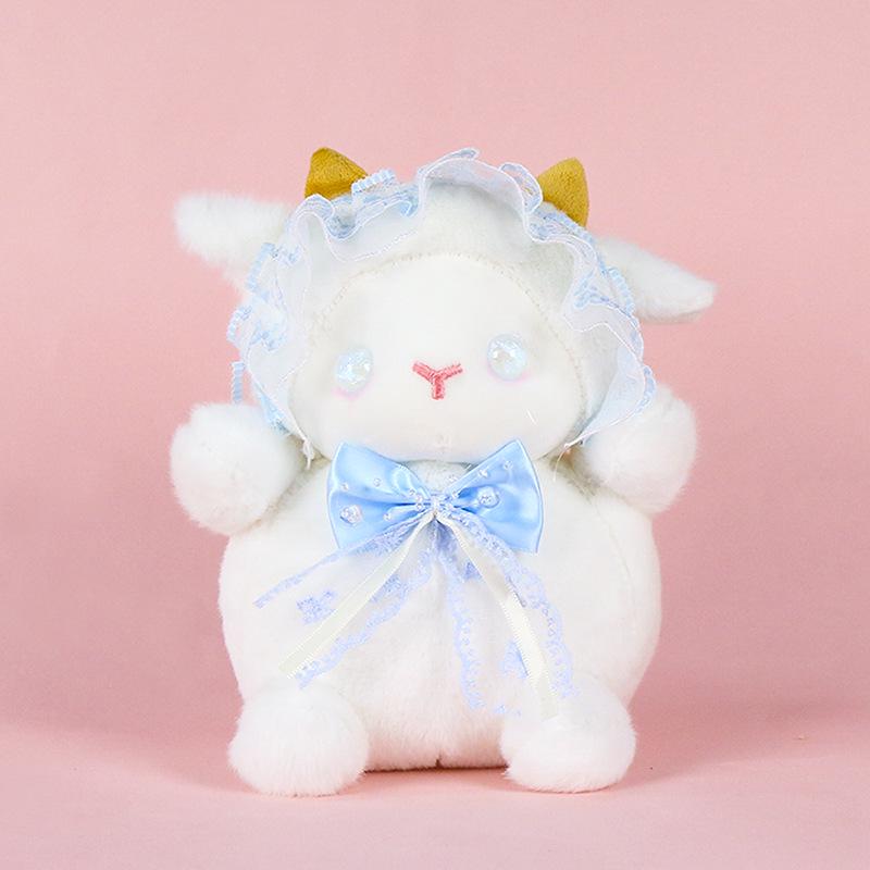 Lolita Little Lamb Plush Toy - Cute White and Pink Adorable Doll, Perfect Girls' Birthday Gift