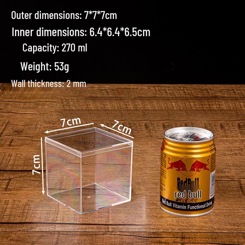 Quadratische Transparente Harte Kunststoffbox: Vielseitige Lebensmittelverpackung, Betta-Fischzucht, Kristallschlamm, Überraschungsbox, Hochzeits-Süßigkeitenaufbewahrung.
