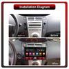 2Din Android Car-Play Car Radio,Toyota Yaris 2005-2012,Multimedia Player Head Unit Stereo GPS Navigation BT WIFI,1+16GB