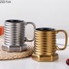 Creative Screw Shaped Mug Modern Home Afternoon Tea Coffee Cup Milk Cup Office Ceramic Water Cup Drinking Set Holiday Gift