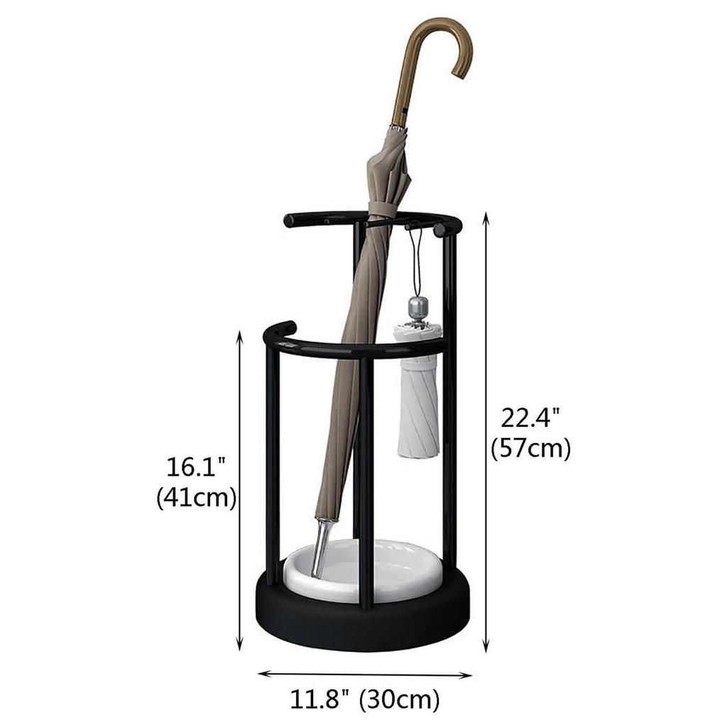 Metal Umbrella Stand Rack Storage Bucket Large Capacity Drip Tray Umbrella Holder for Supermarket Hotel Entry Hallway Corridor