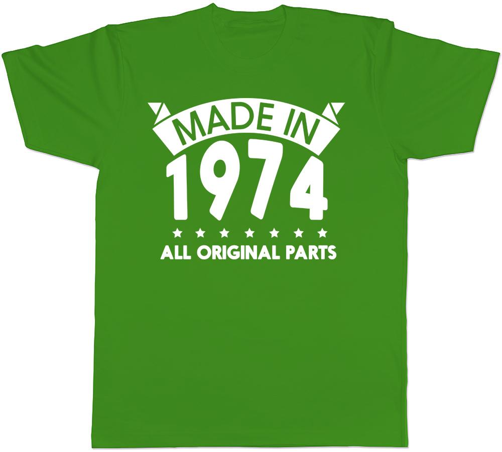 Made in 1974 All Original Parts Birthday Unisexs Short Sleeve TShirt