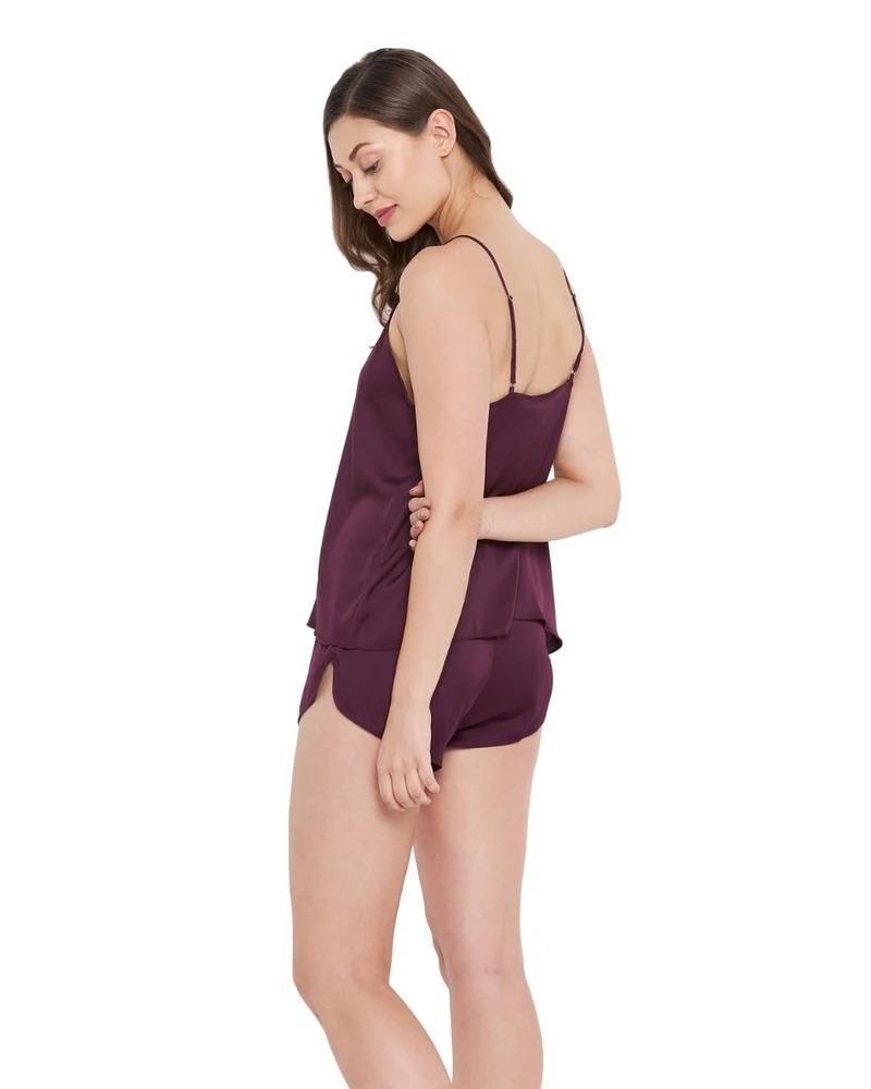 Ladysta Stylová fialová babydoll spodní prádlo noční prádlo volná velikost(SML)