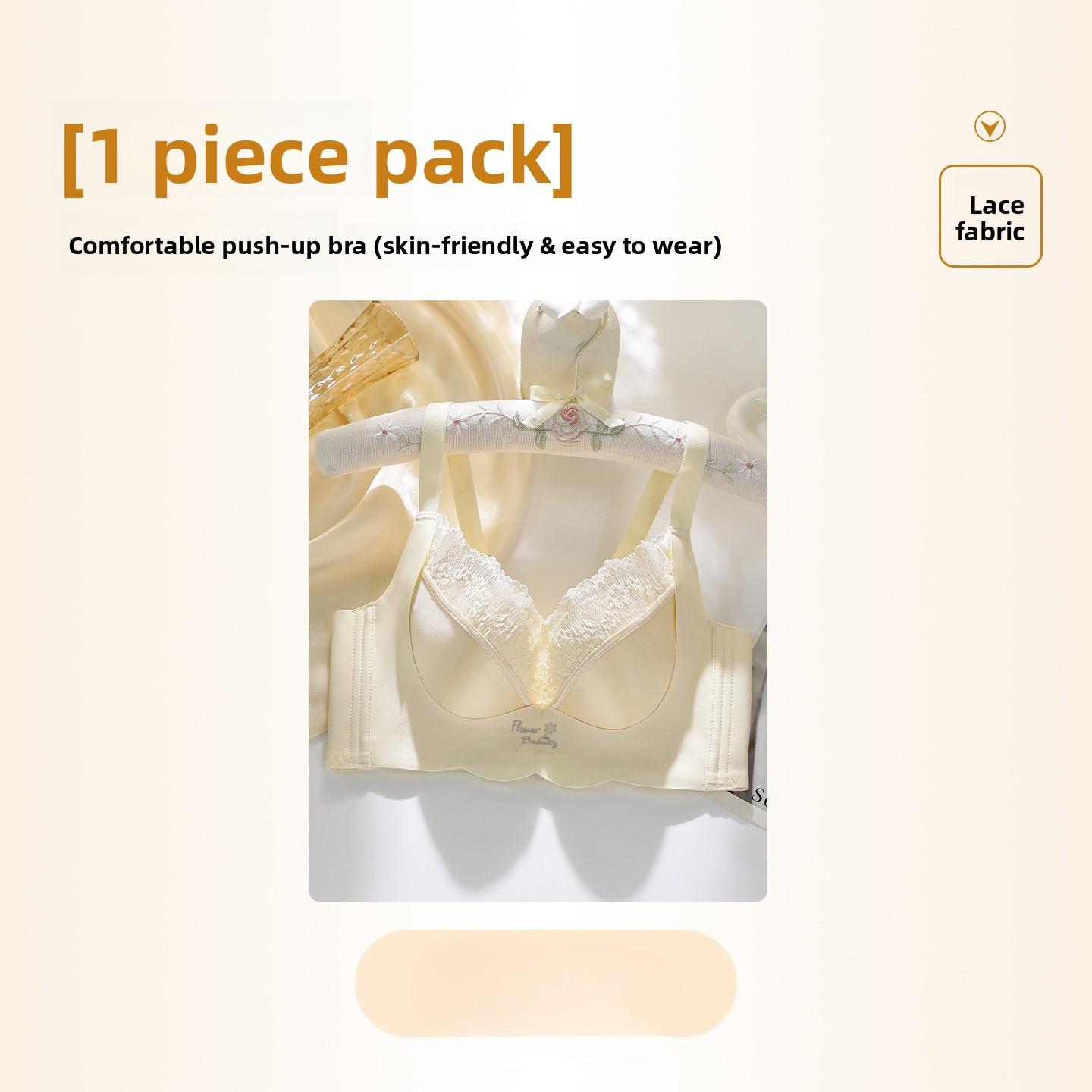 

Women s Summer Small Chest Gathers The Air Hole No Underwire Adjustment Type To Receive Auxiliary Milk Underwear 40/90AB білий