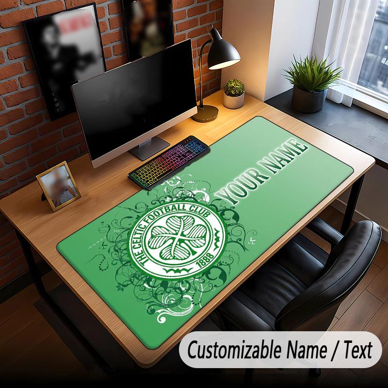 Large Mouse Pad Celtic FC Print Custom Name Text Desk Mat for Office Gaming