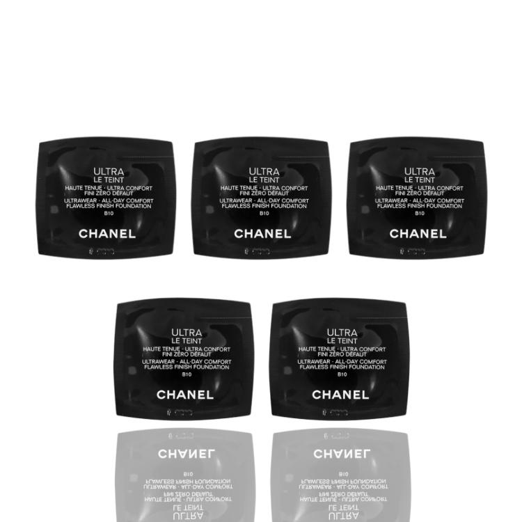 Chanel Ultra Le Teint Ultawear-all-day Comfort Flawless Finish Foundation Sample 0.9ml*5