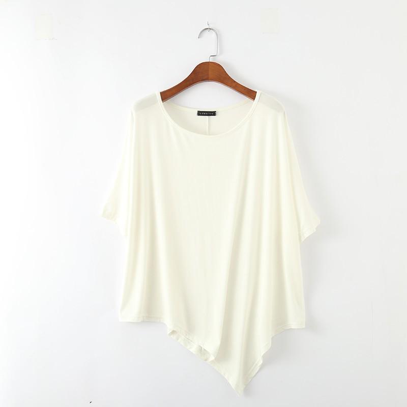 Women's Summer Loose Modal Cotton Irregular Hem T-Shirt