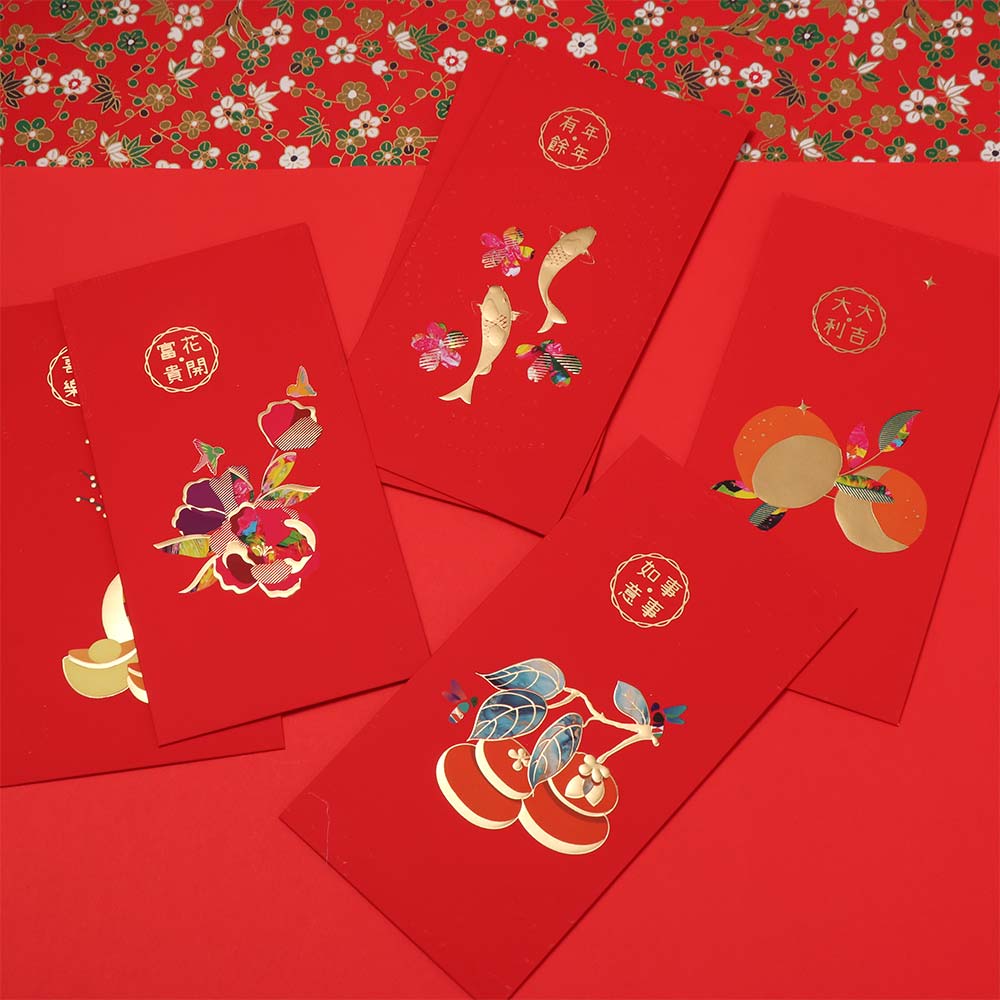 6PCS Vintage Luck Money Envelopes Chinese Style Money Pocket New Year Red Envelope  Chinese New Year