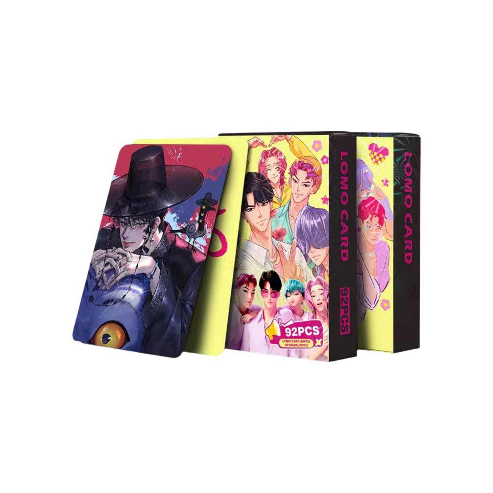 

Набор из 92 коллекционных карточек с мультяшными фотографиями в стиле аниме, сувенир One Size синий