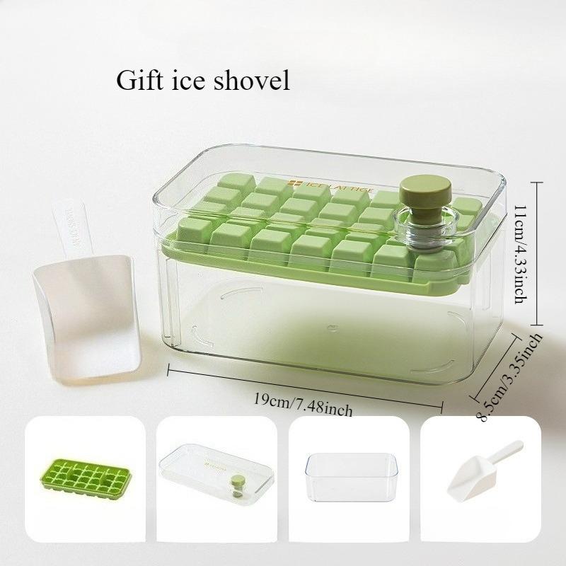 28 Panel Press Type Ice Tray Creative Light Luxury Summer Large Capacity One Press Ice Dispensing Household Ice Making Mold