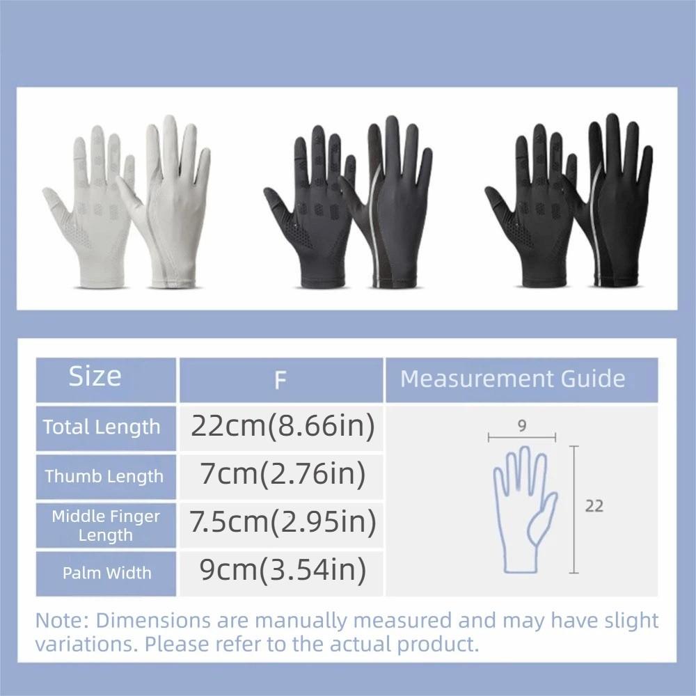 Non-Slip Sun Protection Gloves Reflective Waterproof Ice Silk Riding Gloves Breathable Highly Elastic Summer Driving Mittens